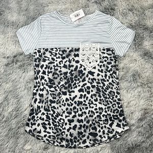 NWT Leopard Striped Shirt